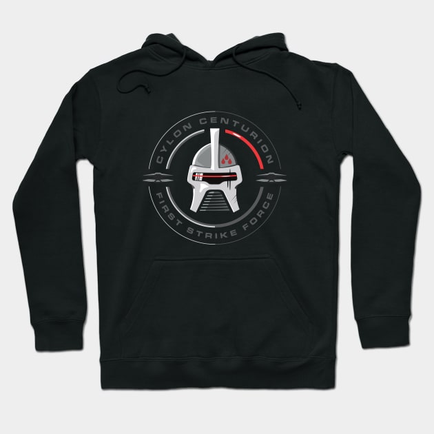 Cylon Centurion Hoodie by SilverfireDesign